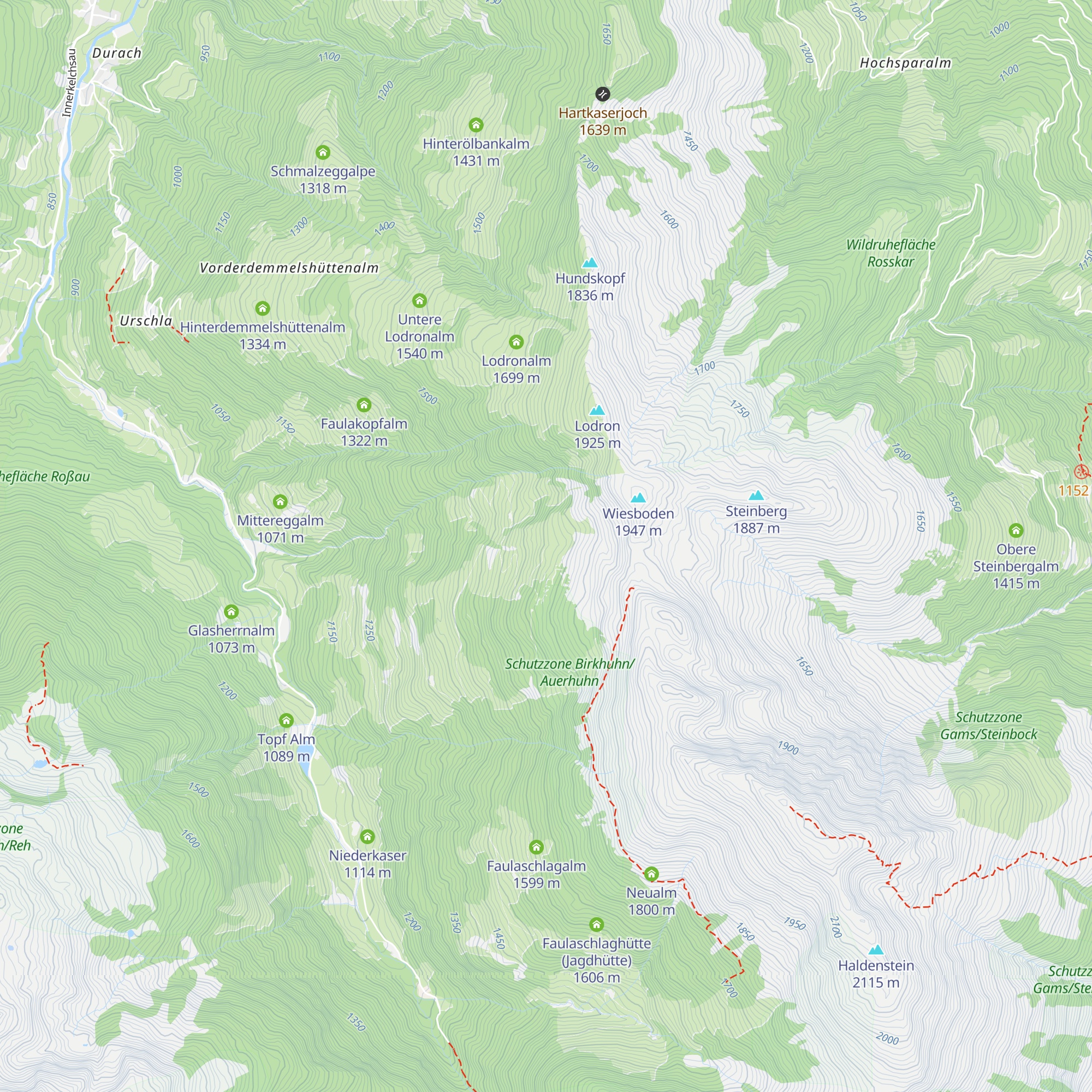 Alte Steinhüttalm map