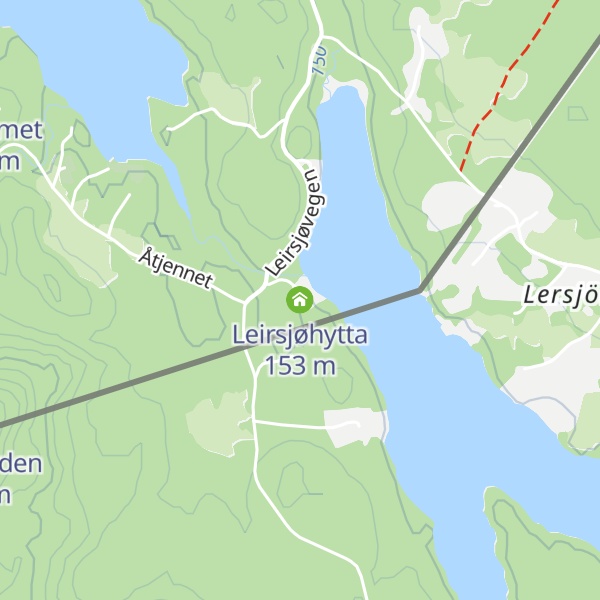 Map of Leirsjøhytta