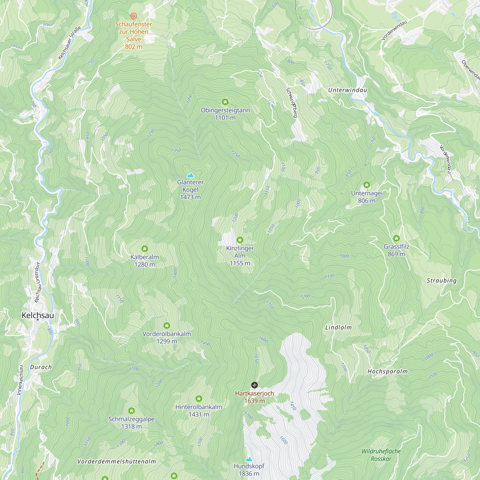 Kinzlinger Alm map