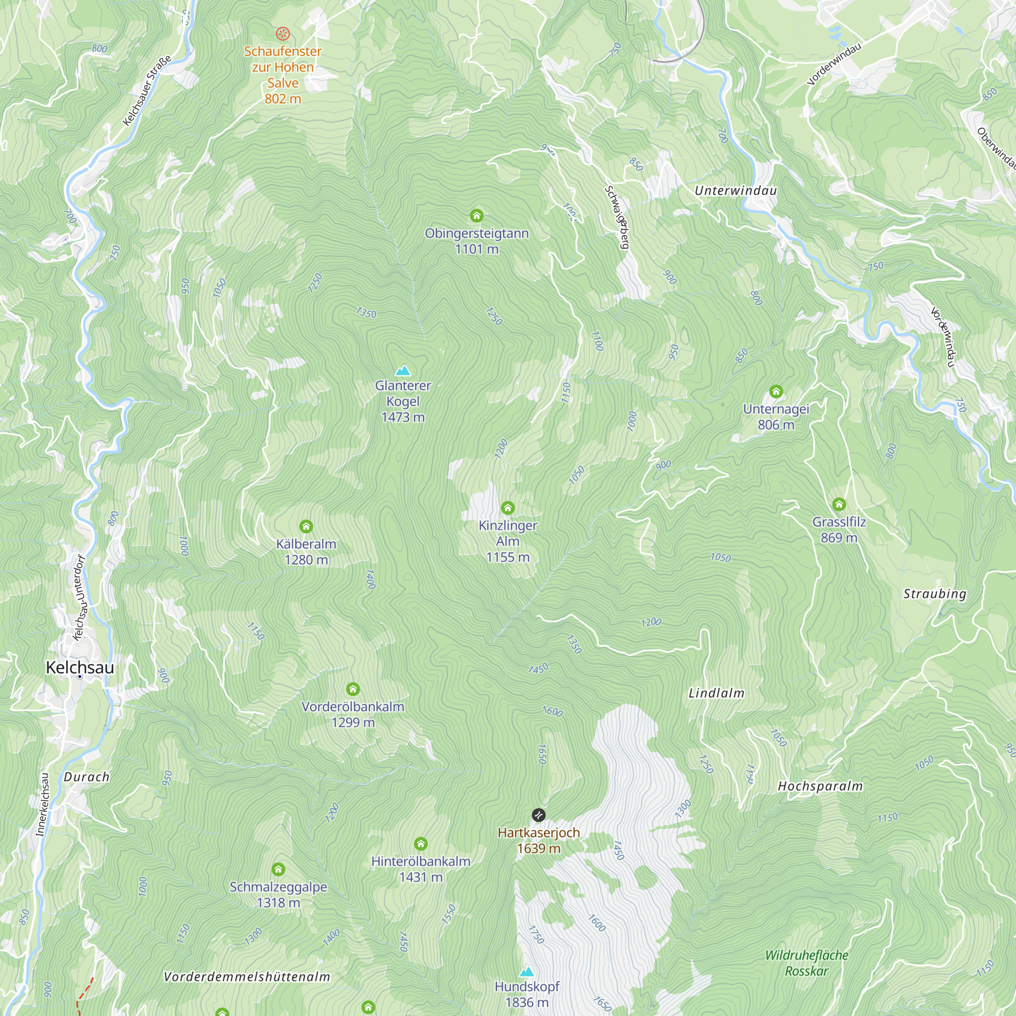 Kinzlinger Alm map