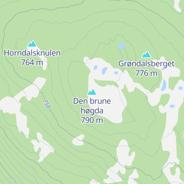 Map of Den brune høgda