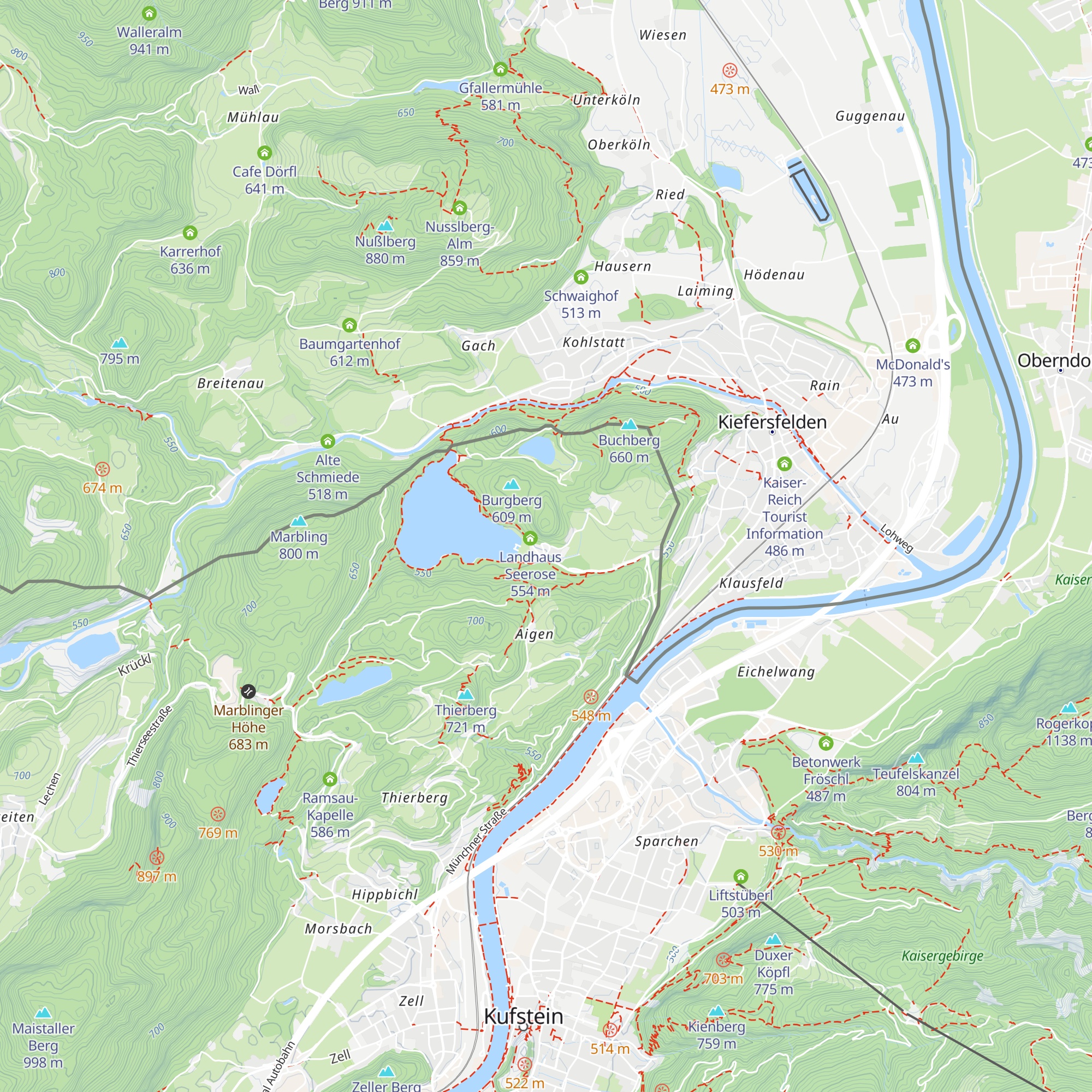 Privatzimmer Hechtsee map