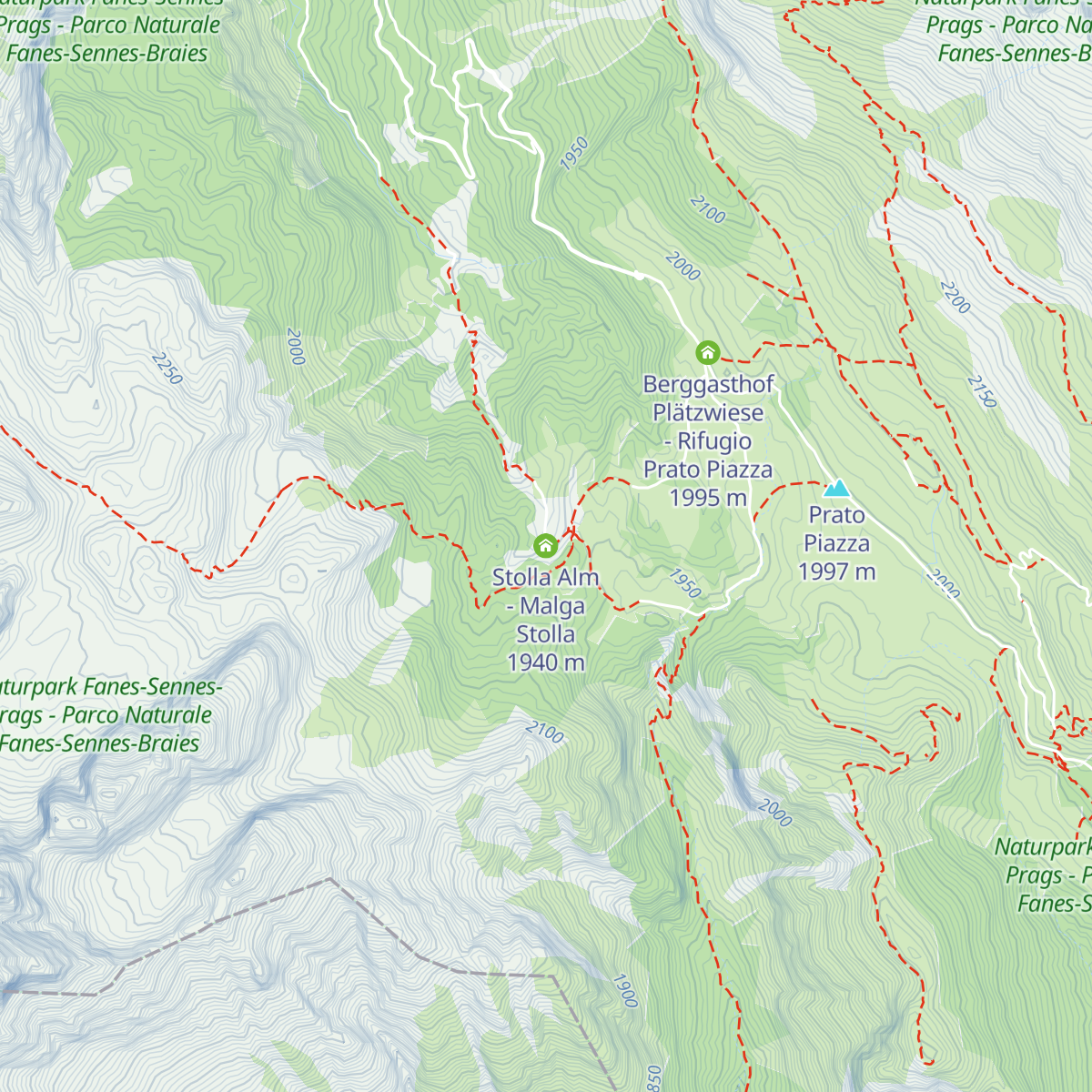 Stolla Alm - Malga Stolla map