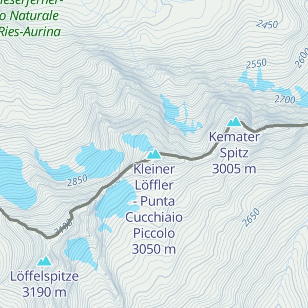 Map of Kleiner Löffler - Punta Cucchiaio Piccolo