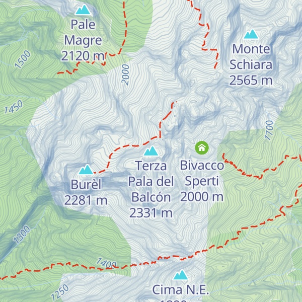 Map of Terza Pala del Balcón