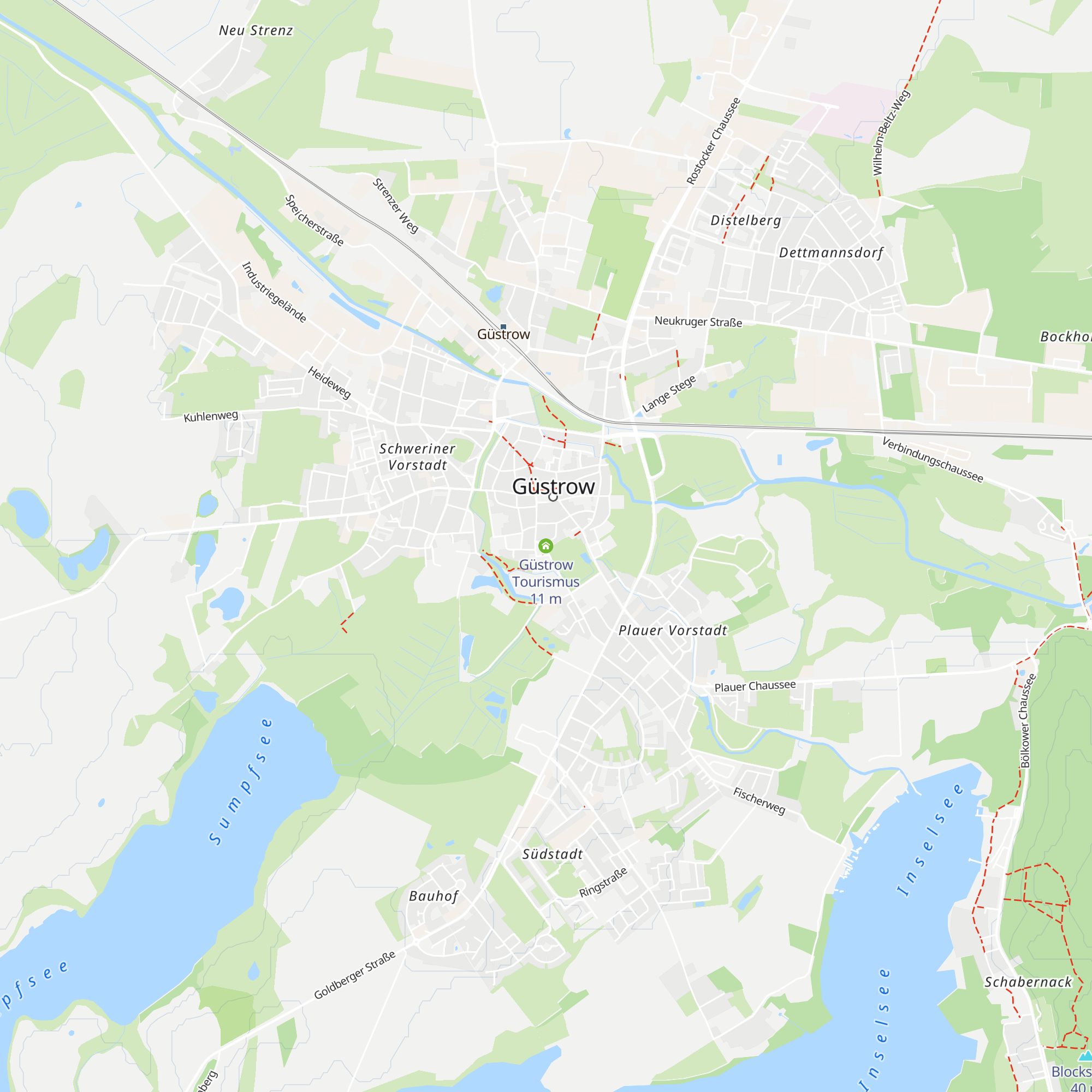 Güstrow Tourismus map