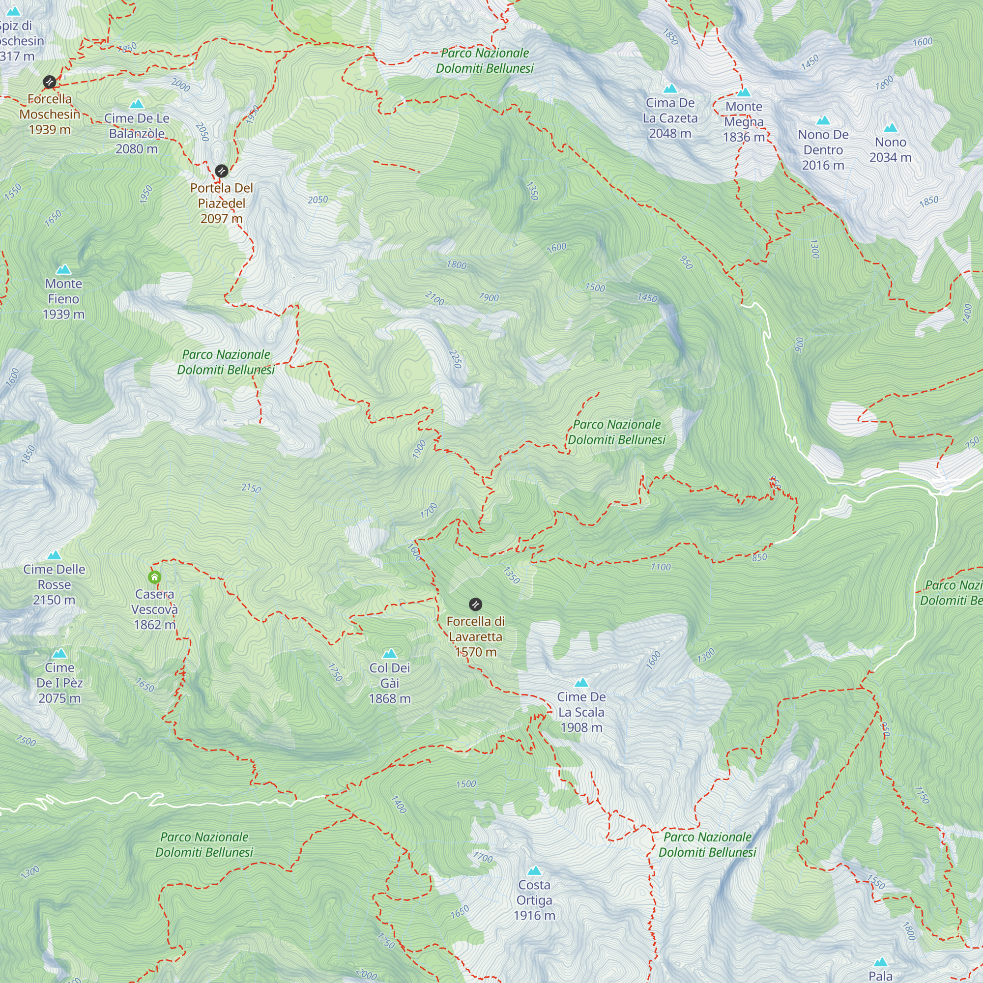 Rifugio Pian de Fontana map