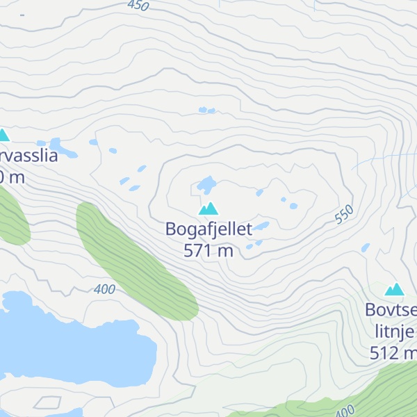 Map of Bogafjellet
