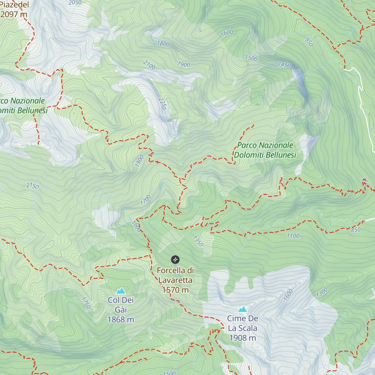 Bivacco Dal Mas map