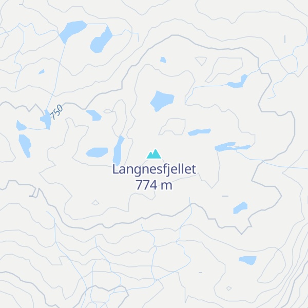 Map of Langnesfjellet
