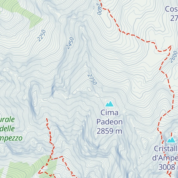 Map of Vecio del Forame
