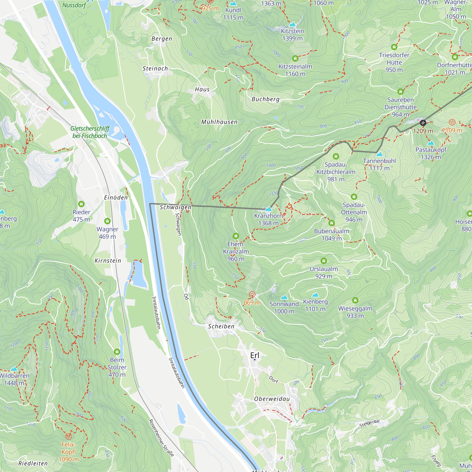 Ehem. Kranzalm map