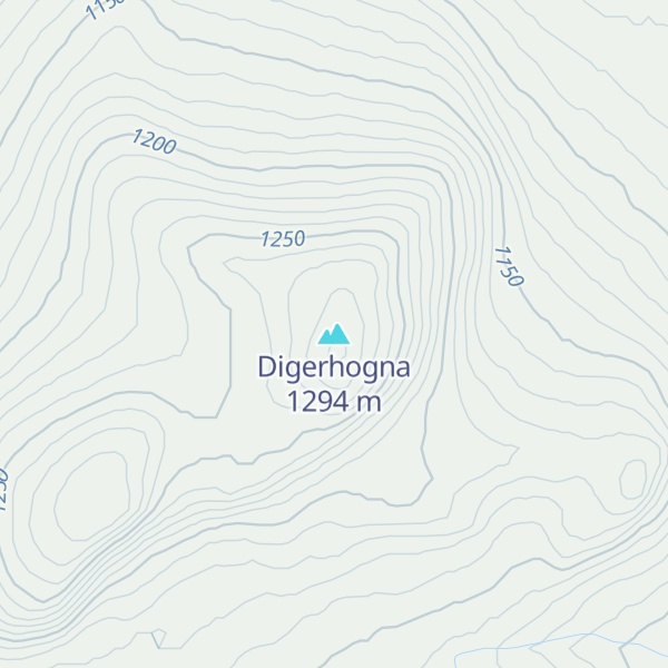 Map of Digerhogna