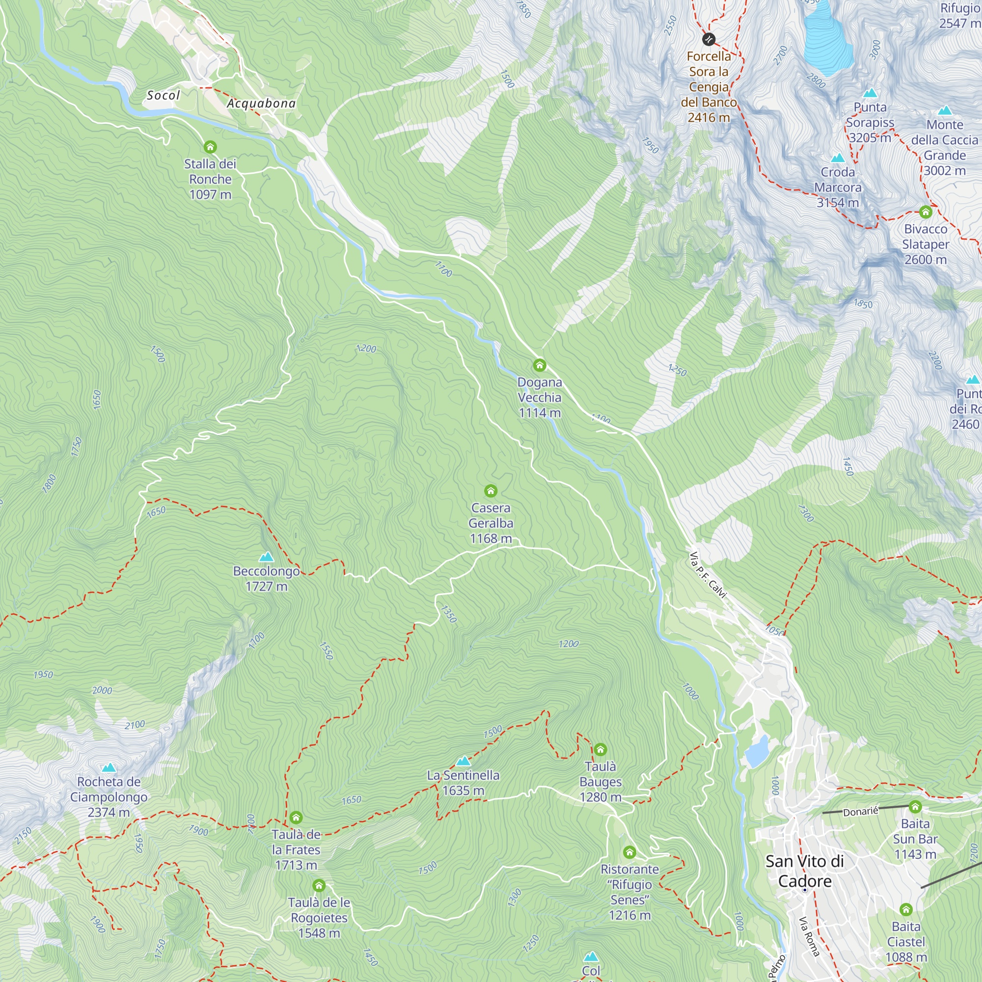 Casera Geralba map