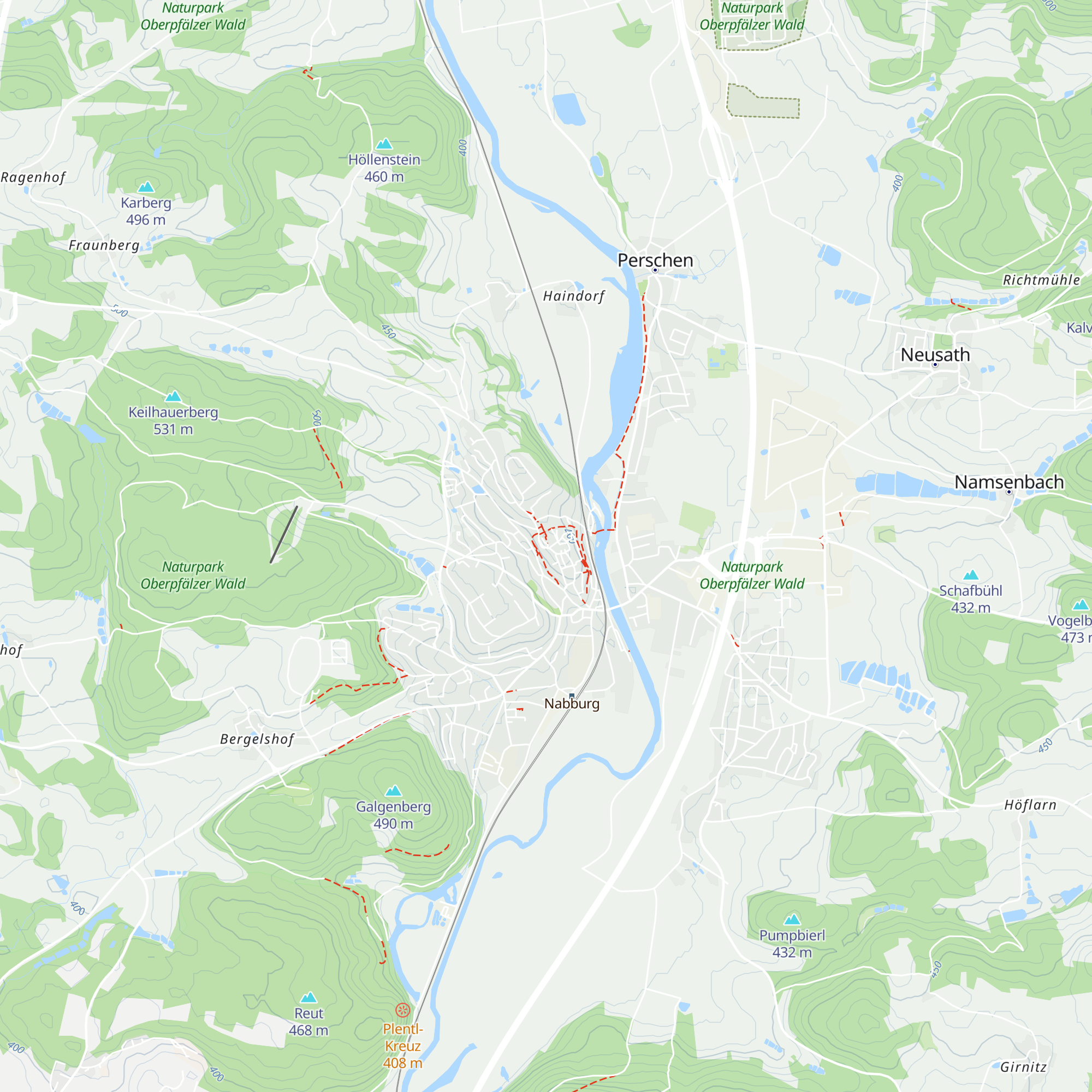 Tourismuszentrum Oberpfälzer Wald map