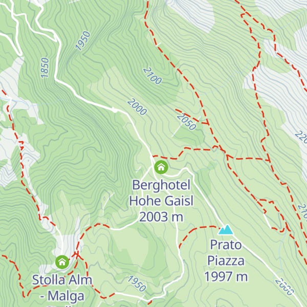 Map of Berggasthof Plätzwiese - Rifugio Prato Piazza