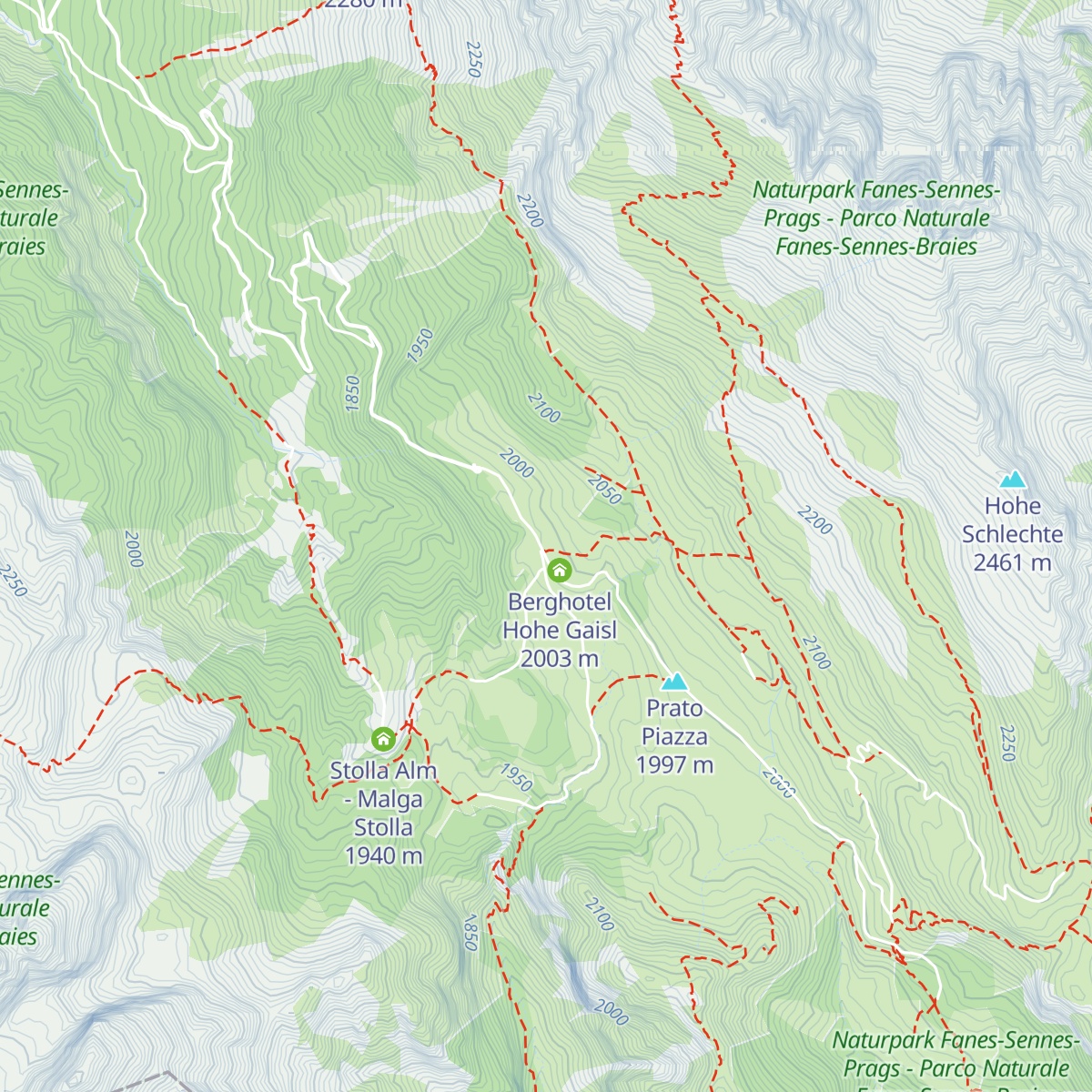 Berggasthof Plätzwiese - Rifugio Prato Piazza map