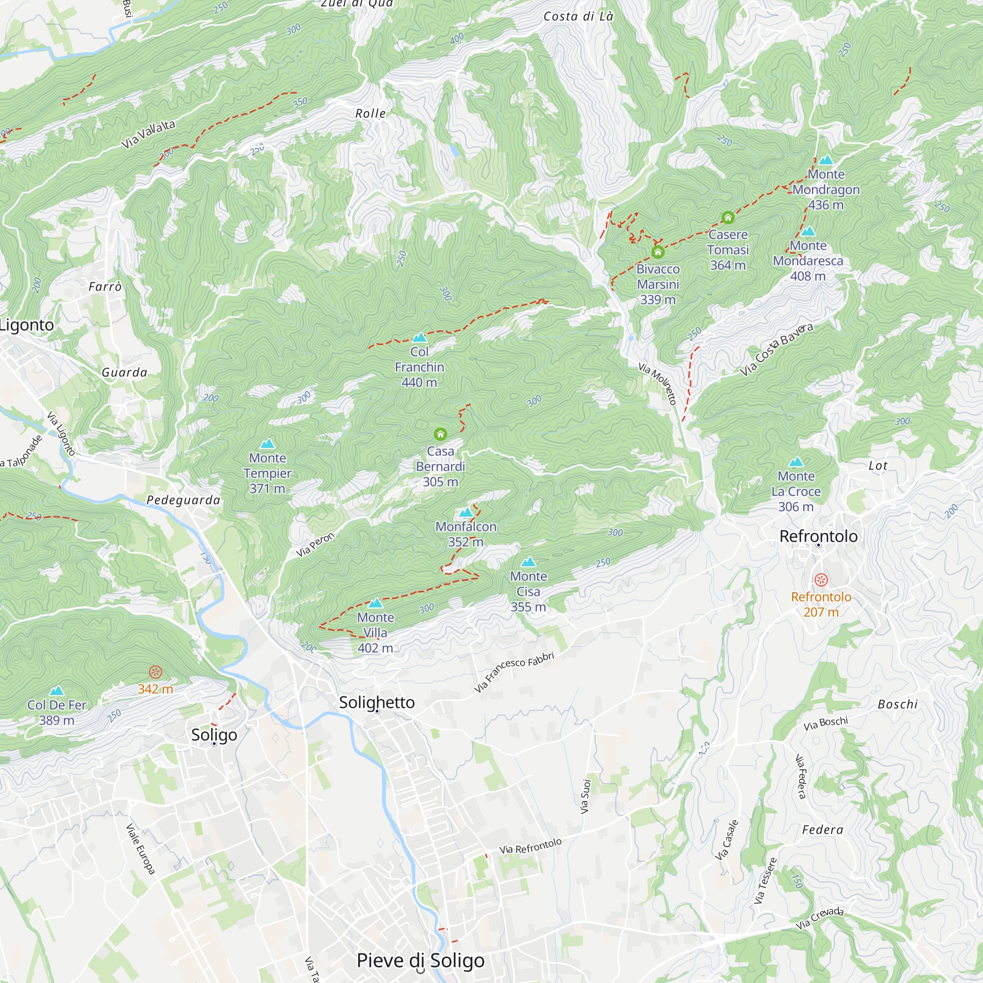 Casera Monfalcone map