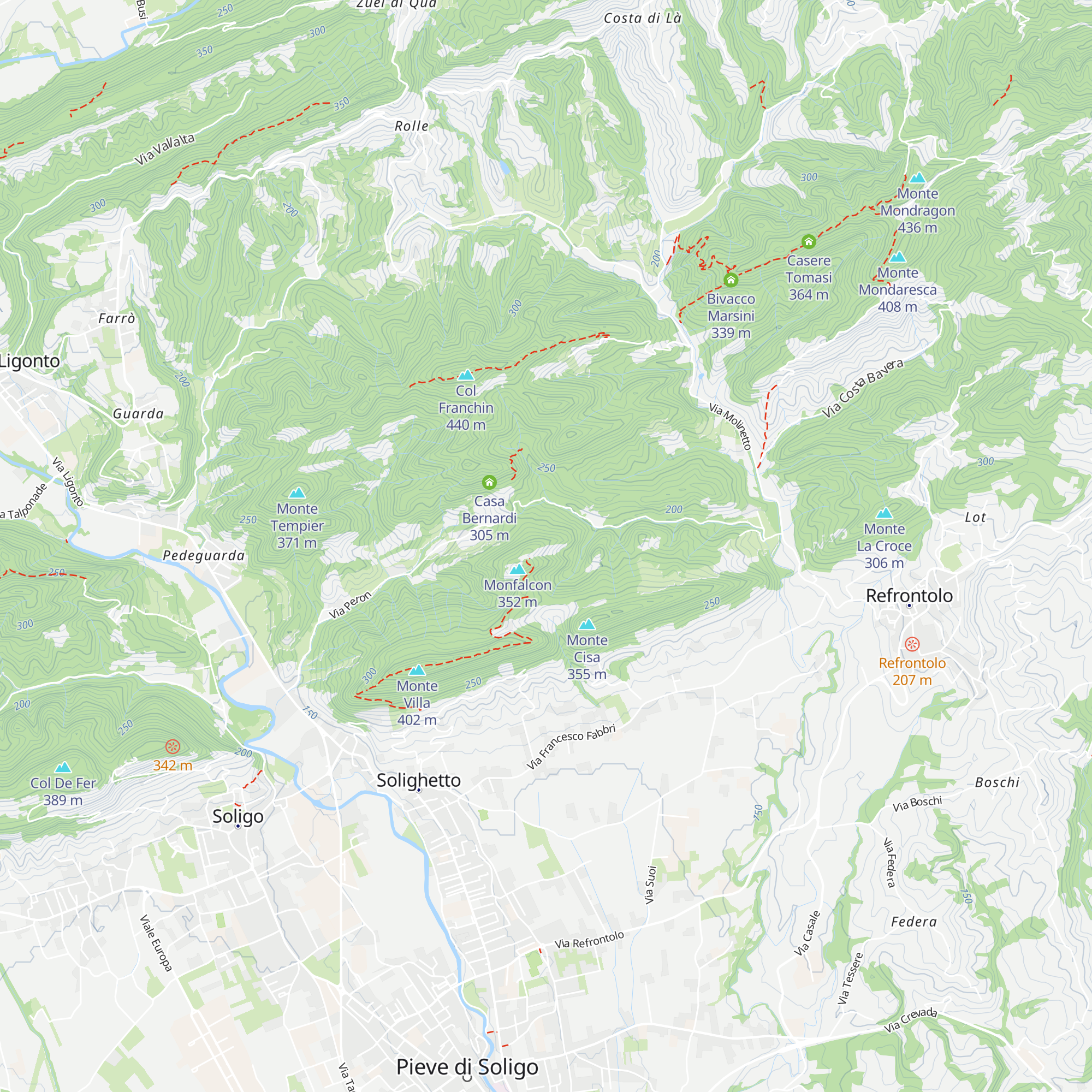 Casera Monfalcone map
