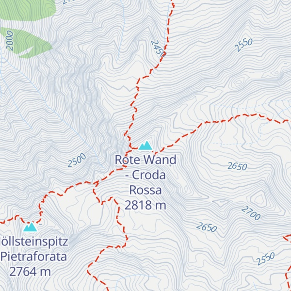 Map of Rote Wand - Croda Rossa