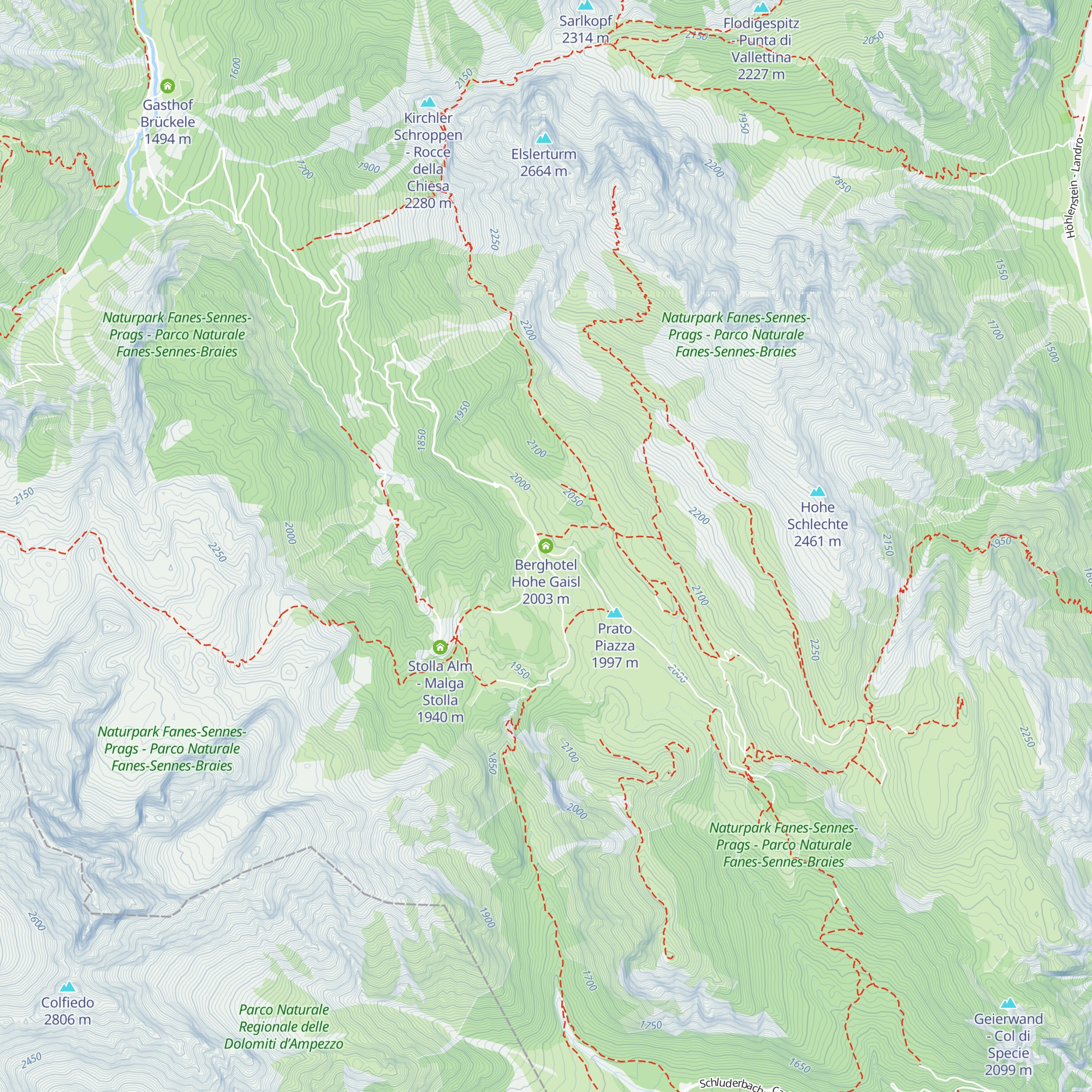 Berghotel Hohe Gaisl map
