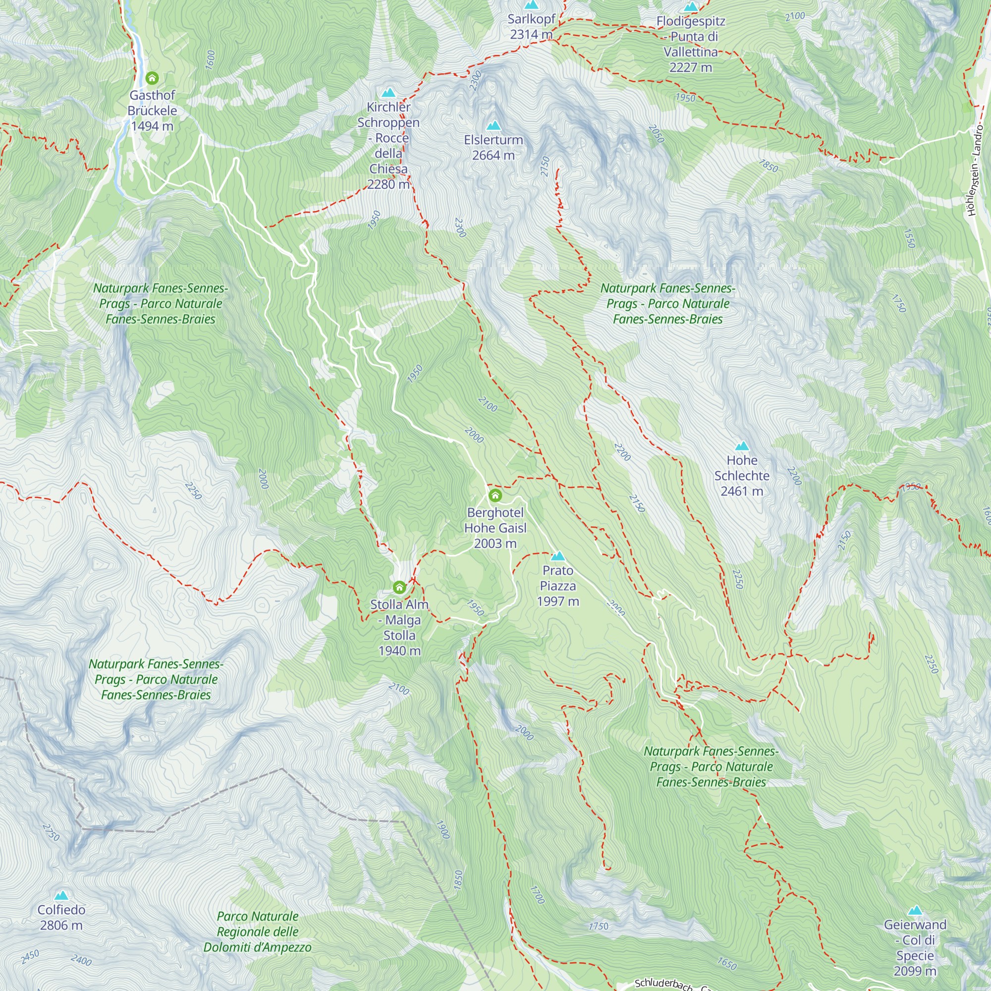 Berghotel Hohe Gaisl map