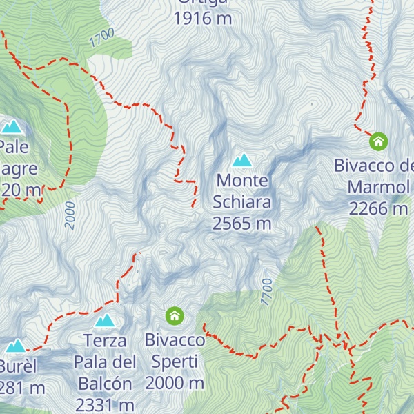 Map of Bivacco Ugo Dalla Bernardina