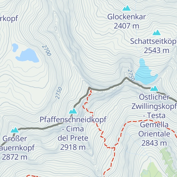 Map of Vetta d'Italia