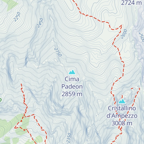 Map of Cima Padeon