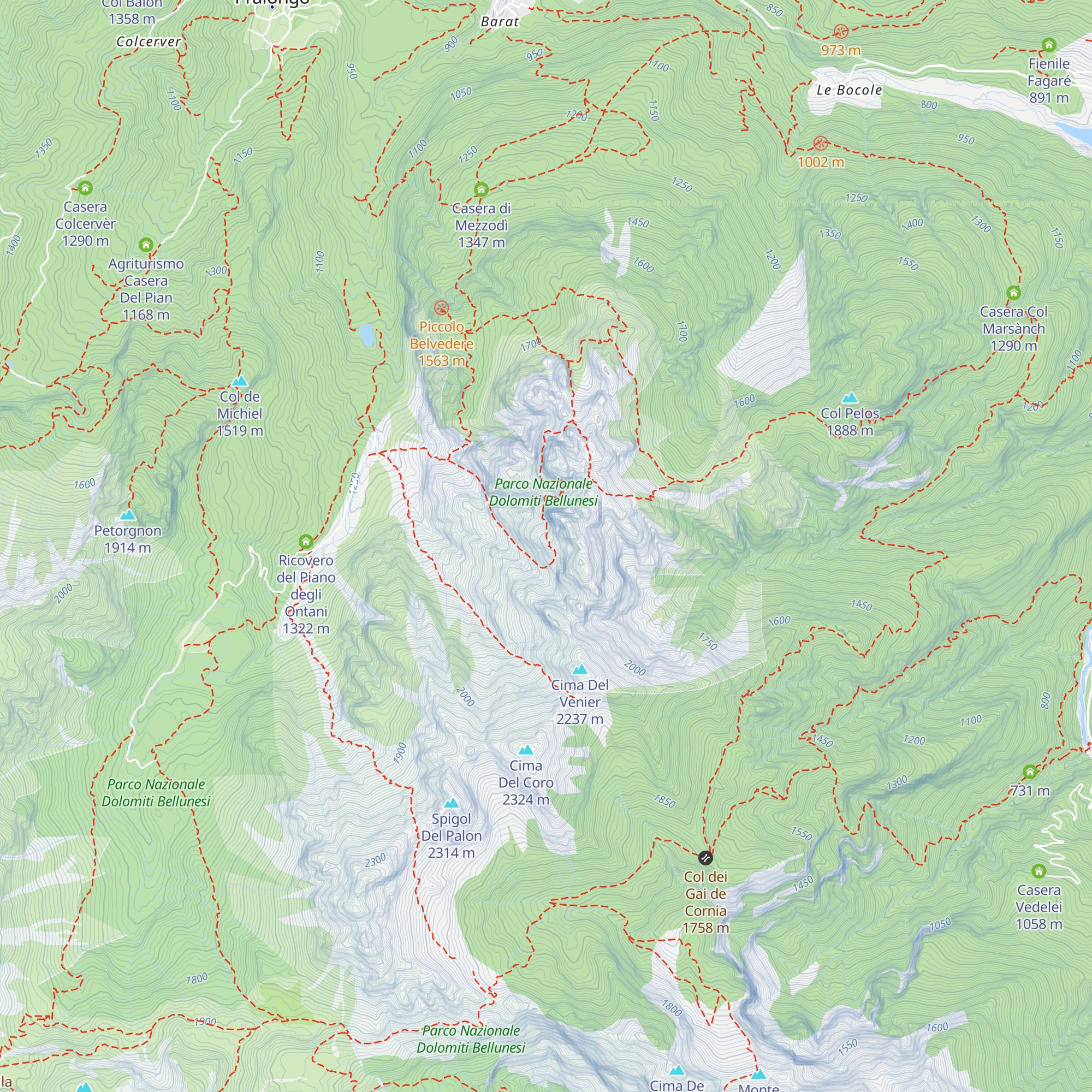 Bivacco Carnielli-DeMarchi map