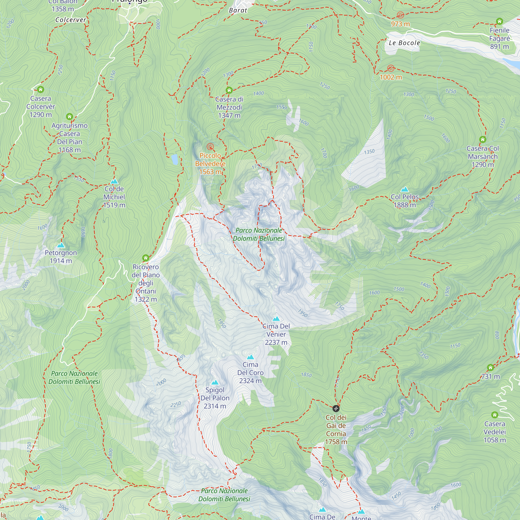 Bivacco Carnielli-DeMarchi map