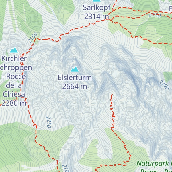 Map of Glanvellturm - Punta Glanvell
