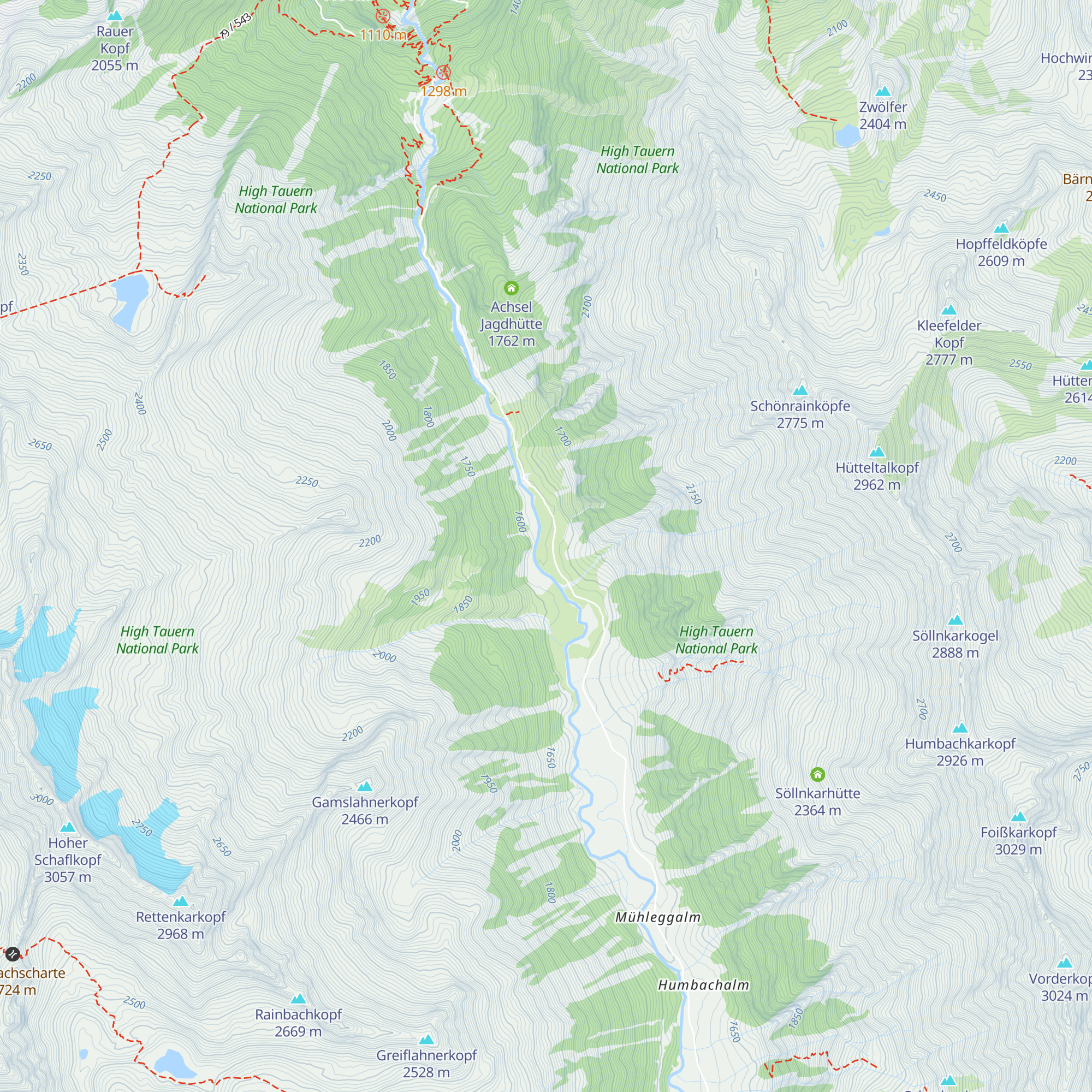 Hölzlahneralm map