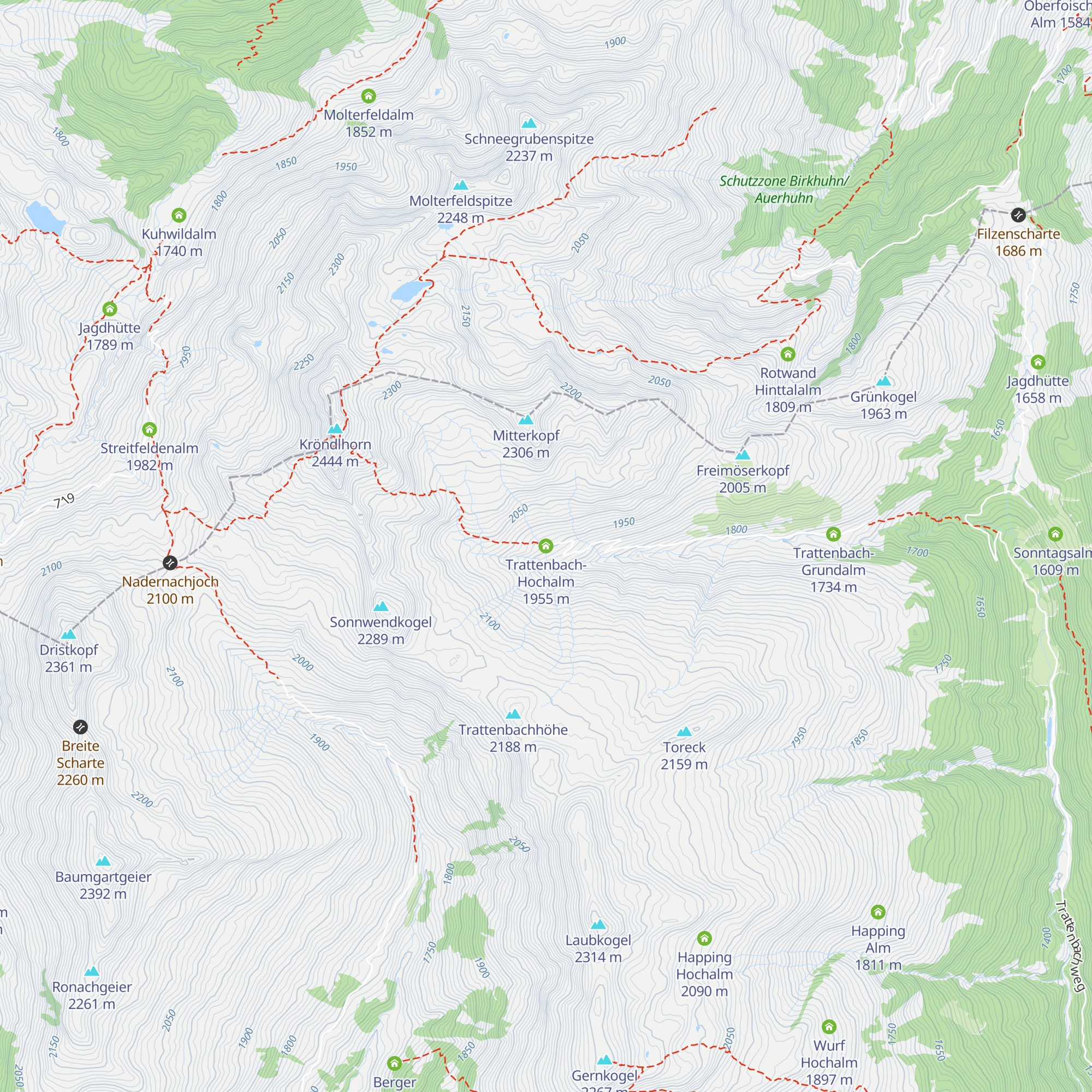 Trattenbach-Hochalm map