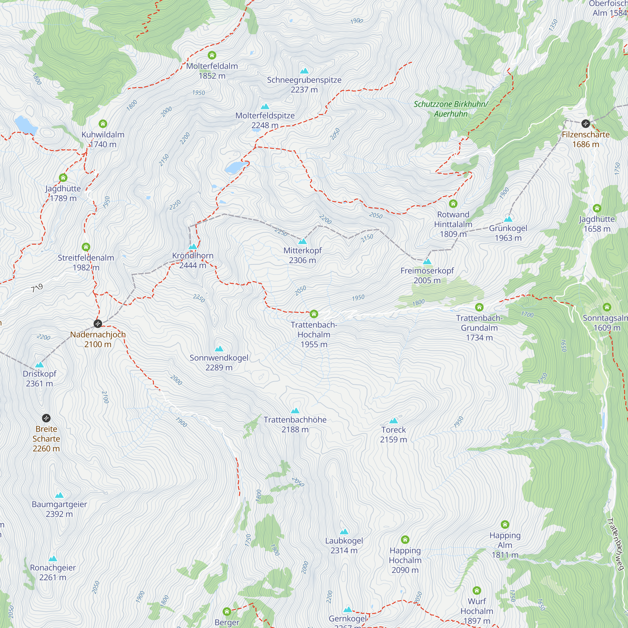 Trattenbach-Hochalm map