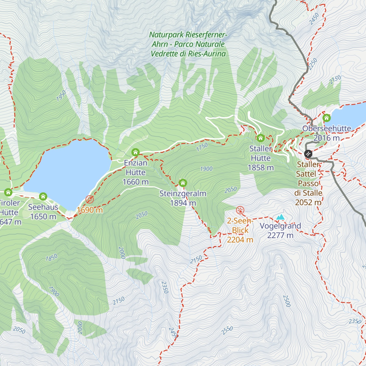 Steinzgeralm map