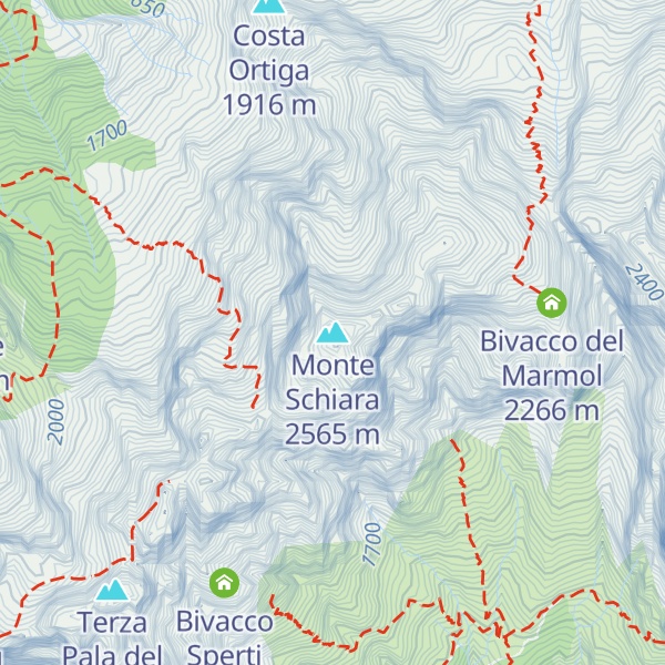 Map of Monte Schiara