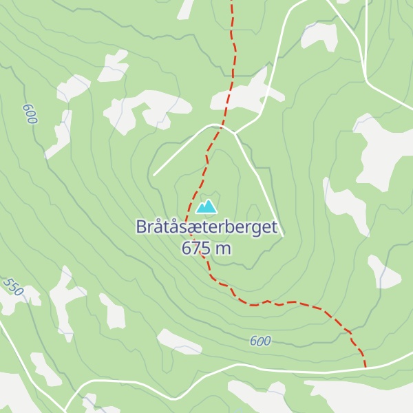 Map of Bråtåsæterberget