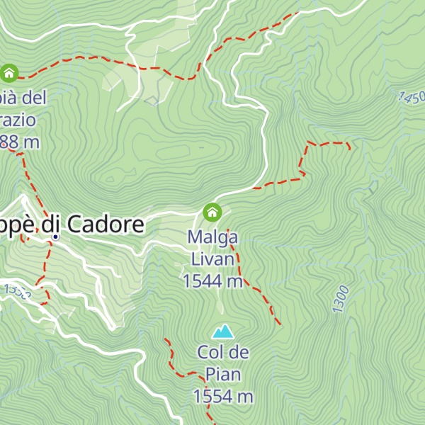 Map of Malga Livan