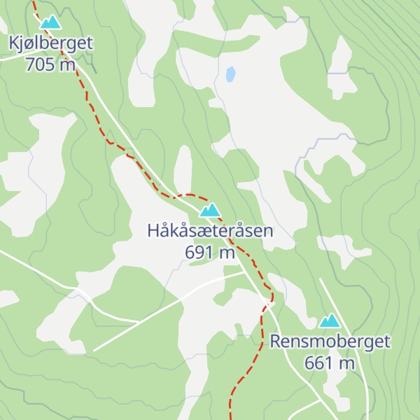 Map of Håkåsæteråsen