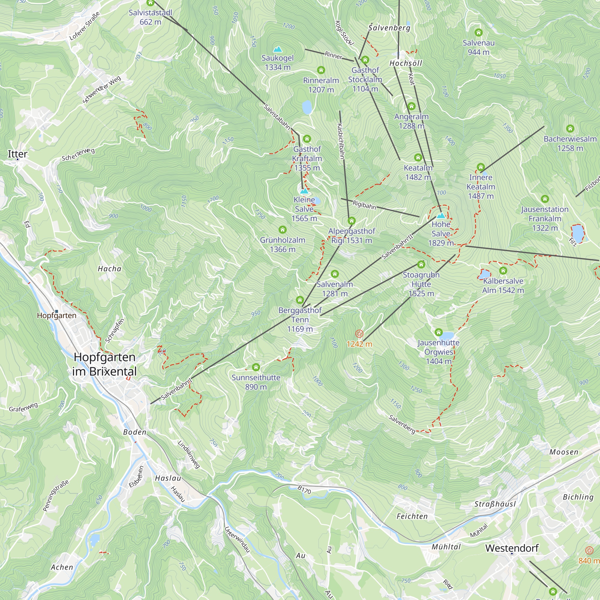Berggasthof Tenn map