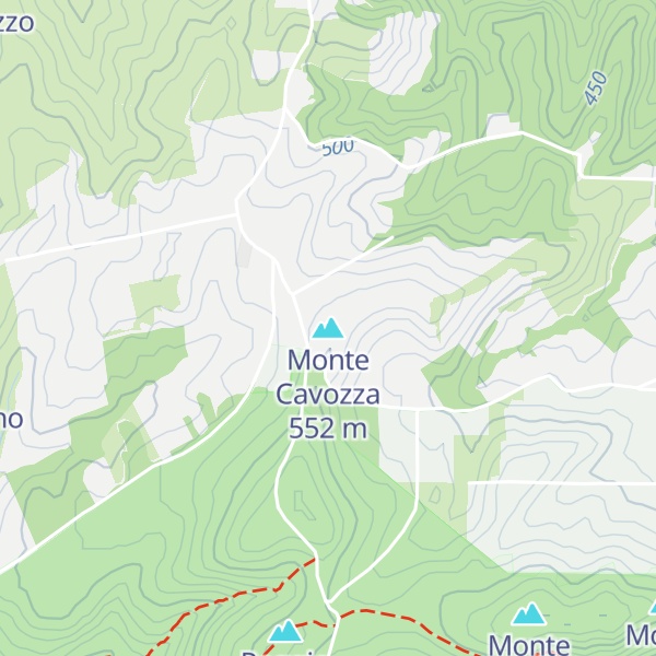 Map of Monte Cavozza
