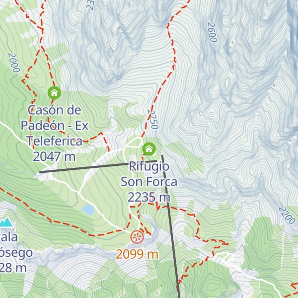 Map of Rifugio Son Forca
