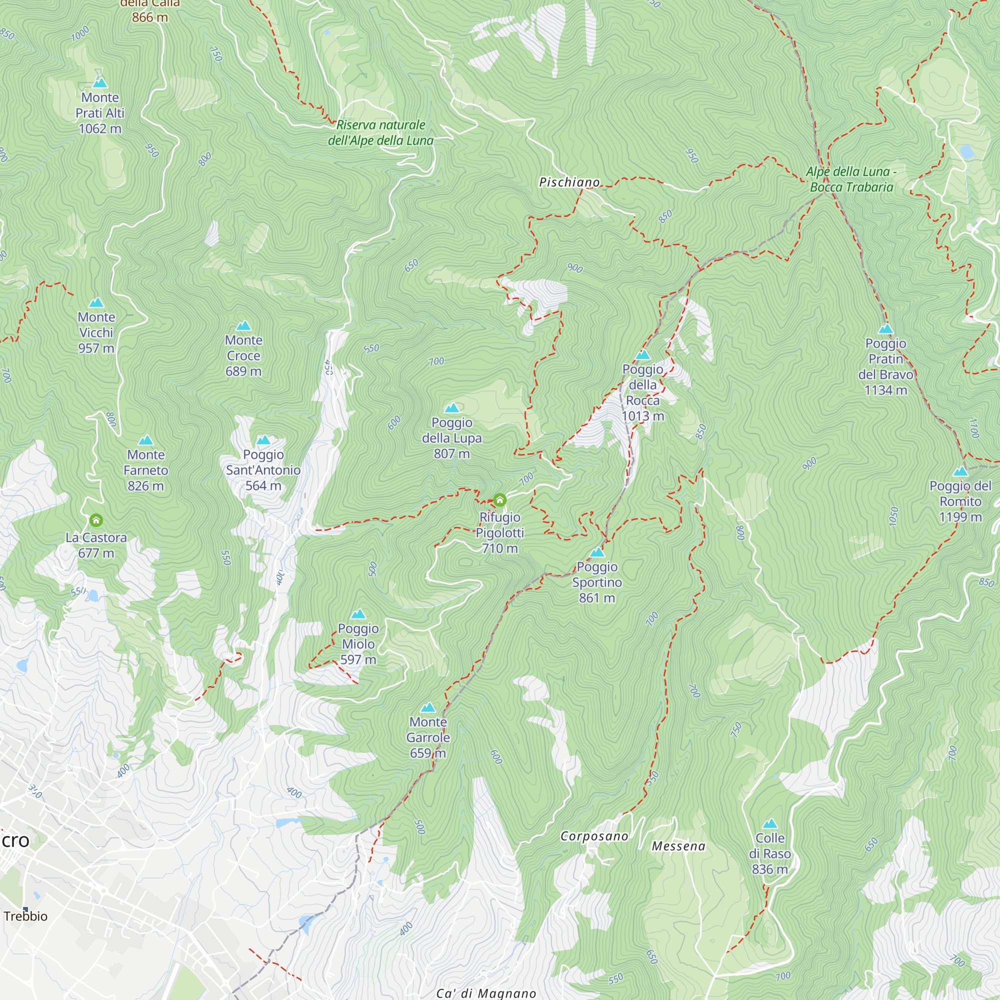 Rifugio Pigolotti map