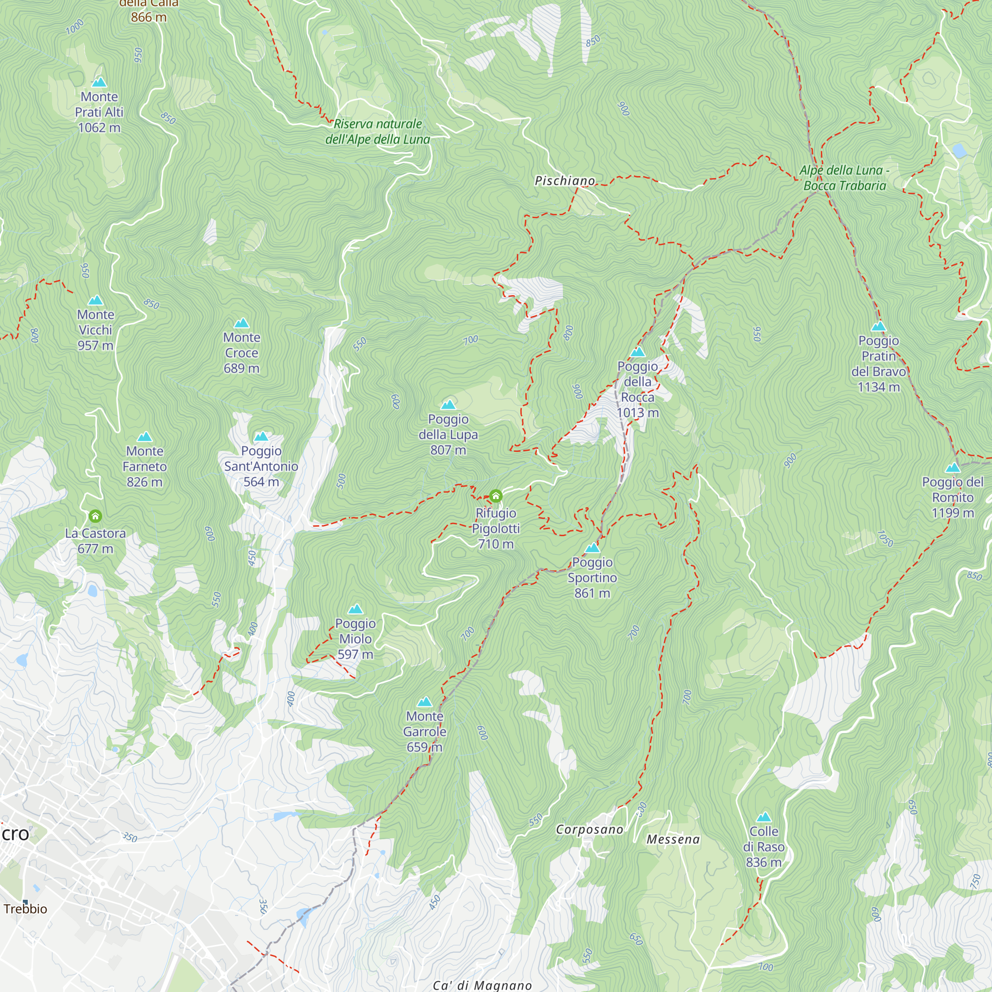 Rifugio Pigolotti map