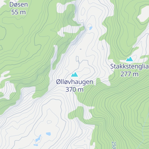 Map of Ølløvhaugen