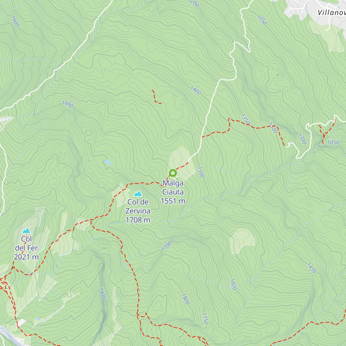Malga Ciauta map
