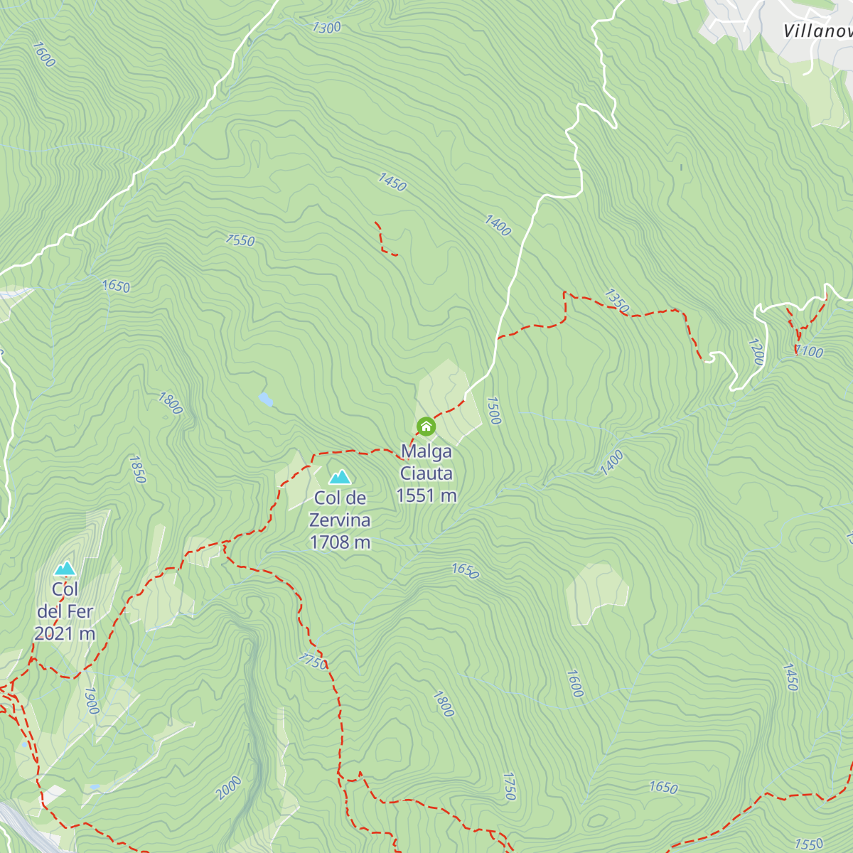 Malga Ciauta map
