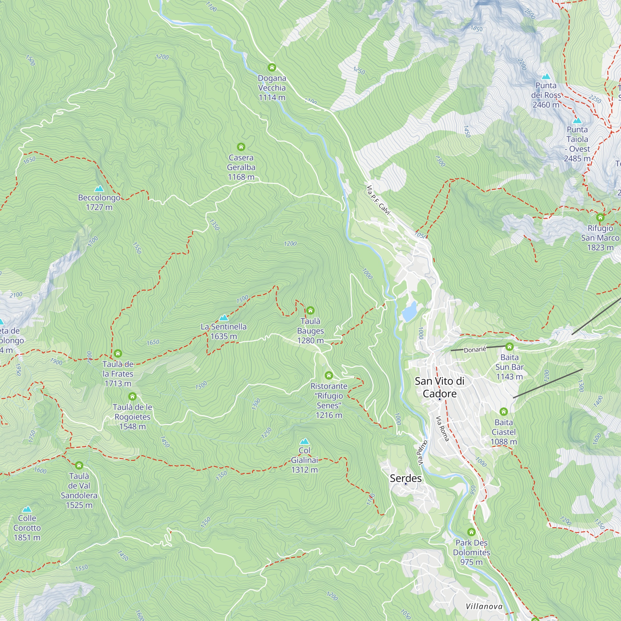 Taulà Bauges map