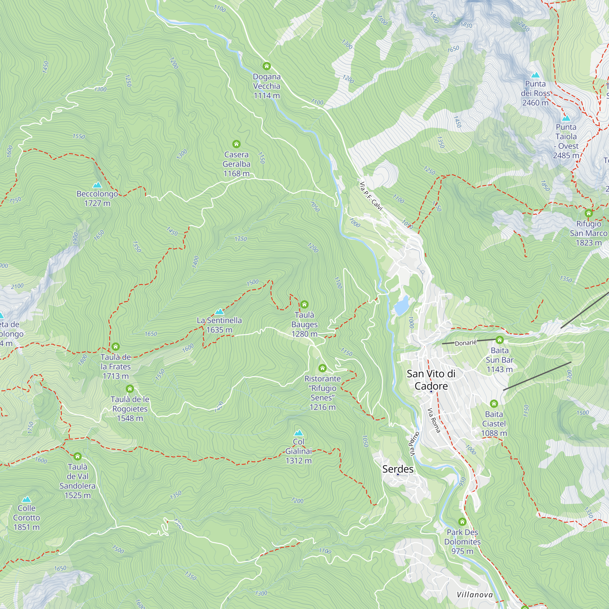 Taulà Bauges map